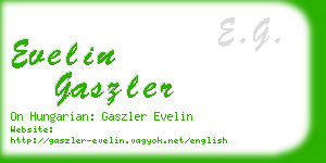 evelin gaszler business card